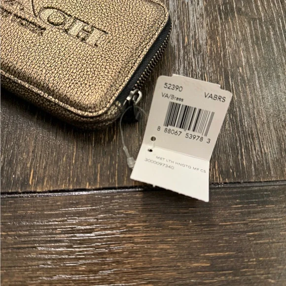 Coach Metallic Gold Hangtag Wallet Bagcharm - Picture 5 of 6